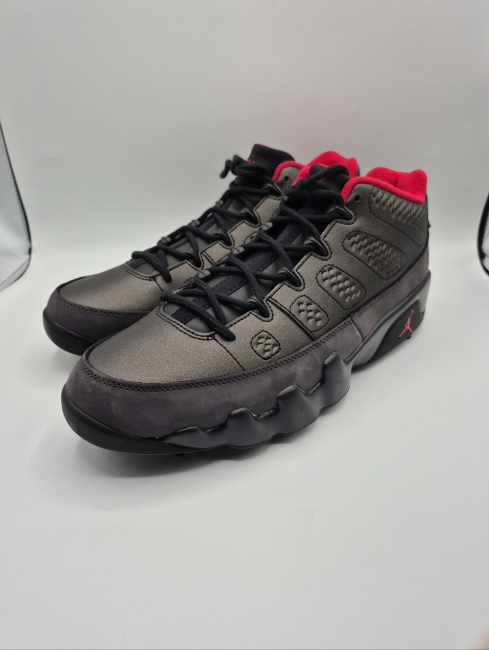Nike Air Jordan 9 Low Men's Golf Sneakers Black True Red FJ5934-002